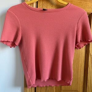 Women's Pink Short Sleeve Top